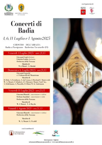 Manifesto concerti di Badia 2025